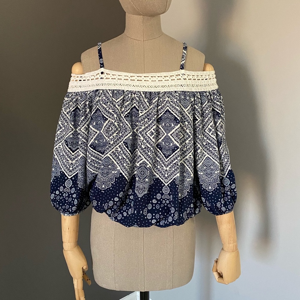 A. Byer Shoulder Boho Blouse